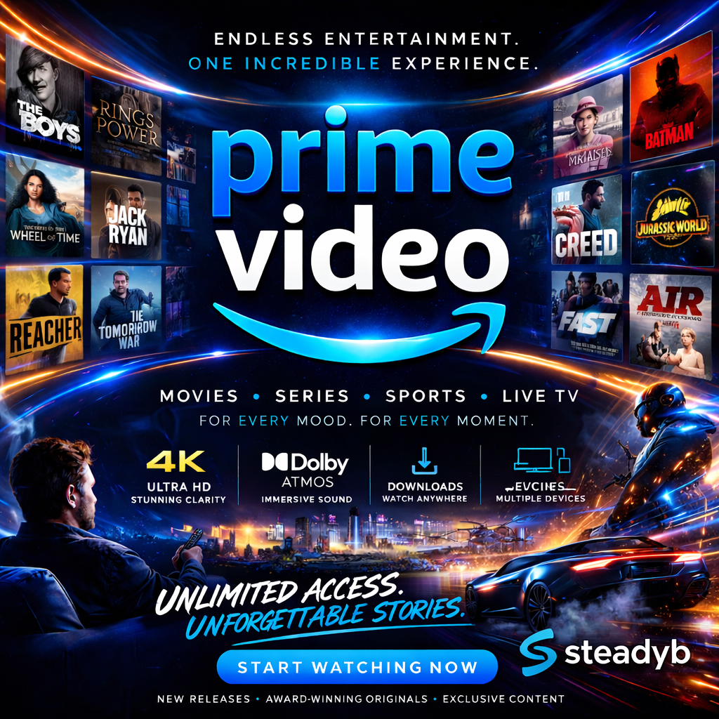 【100% STABLE 】 Prime Video 100% Original Premium Account｜1 Profile